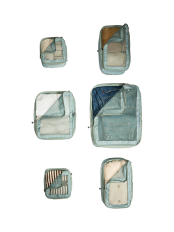 Antler Packing Cubes, Pack of 6 - view 2, Mist Blue