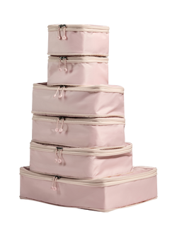 Antler Packing Cubes, Pack of 6, Moorland Pink