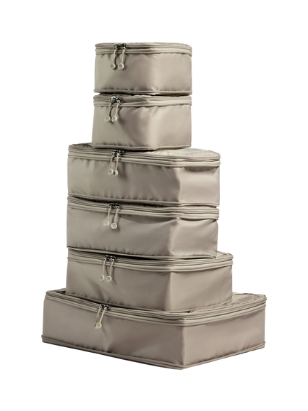 Antler Packing Cubes, Pack of 6, Taupe