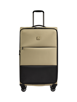 Antler Soft Stripe 2.0 4 Wheel 81cm Large Expandable Suitcase, Black - view 2, Sand