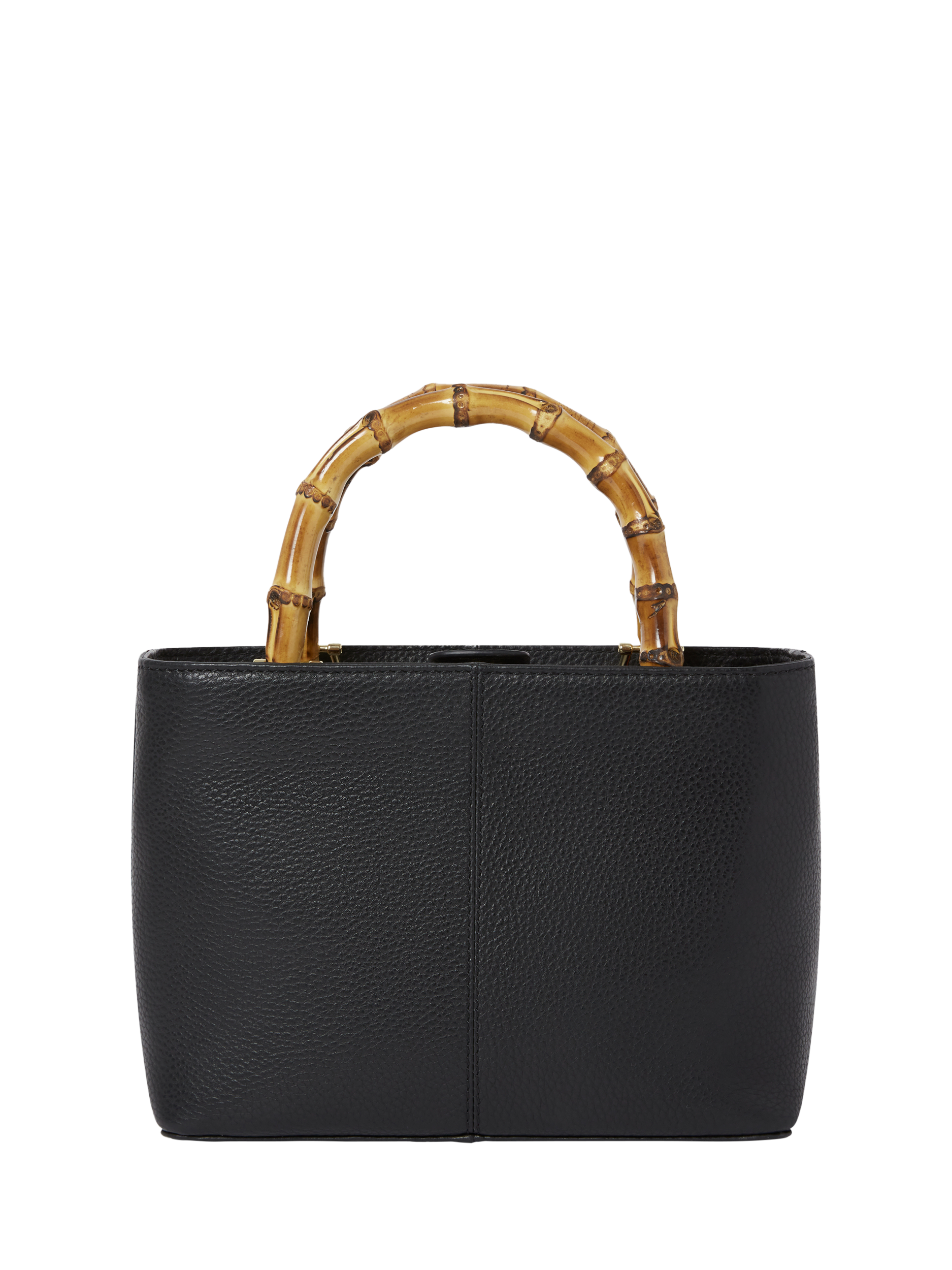 Product image 2 of 5, which shows OSPREY LONDON Mini Clio Leather Grab Bag, Black