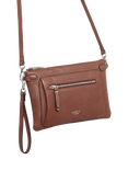 OSPREY LONDON Ruby Leather Crossbody Clutch, Tan