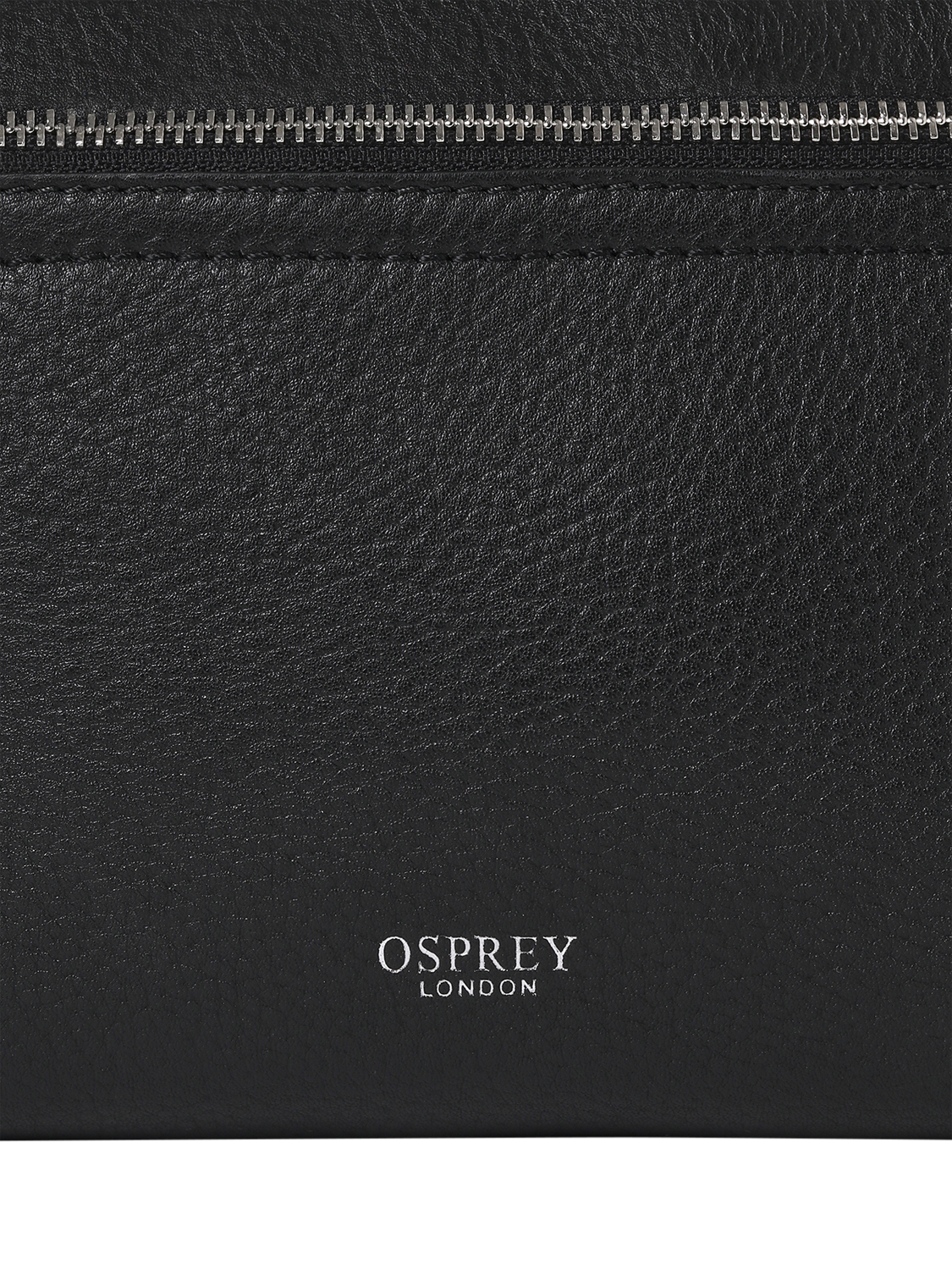Product image 4 of 5, which shows OSPREY LONDON Stella Leather Crossbody Bag, Black