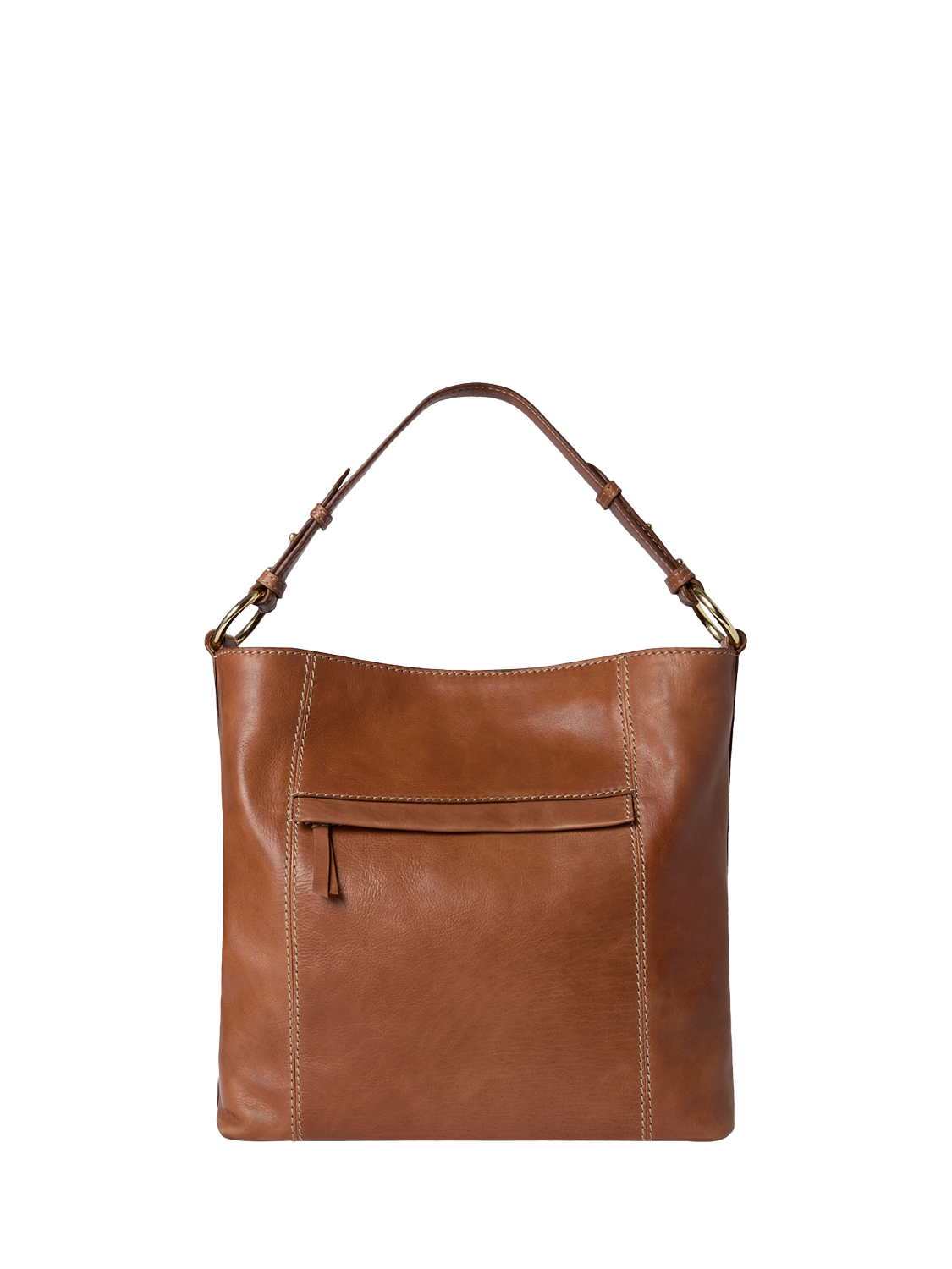 Product image 2 of 5, which shows OSPREY LONDON Vintage Savanna Leather Hobo Bag, Tan