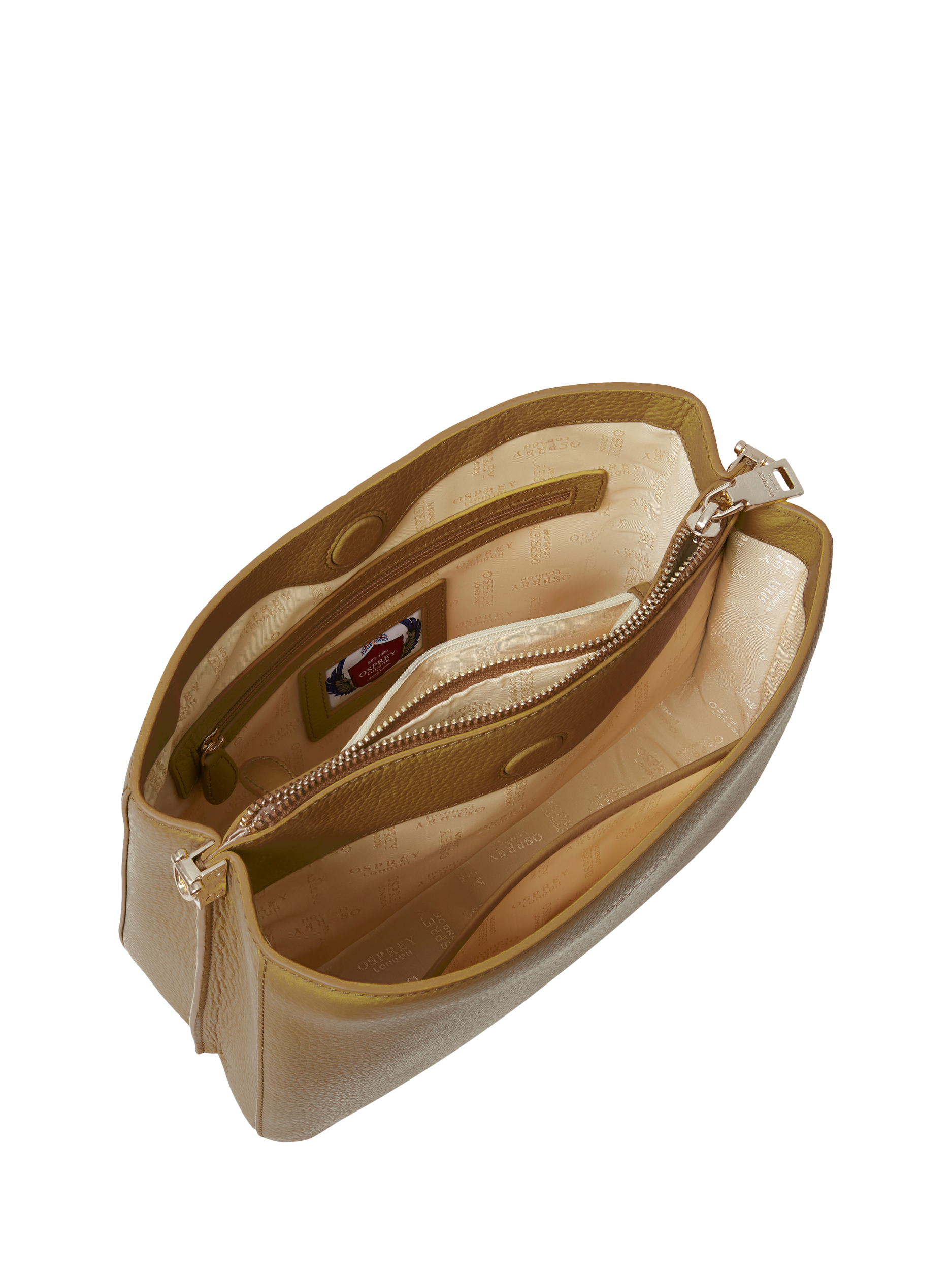 Product image 5 of 5, which shows OSPREY LONDON Winchester Leather Grab, Olive