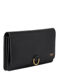 OSPREY LONDON Harper Leather Matinee Purse, Black