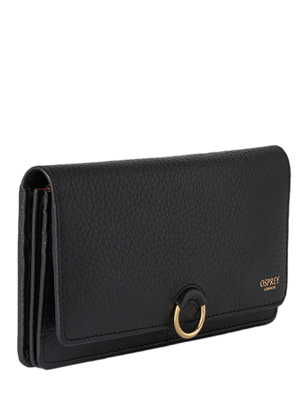 OSPREY LONDON Harper Leather Matinee Purse, Black - view 2, Black