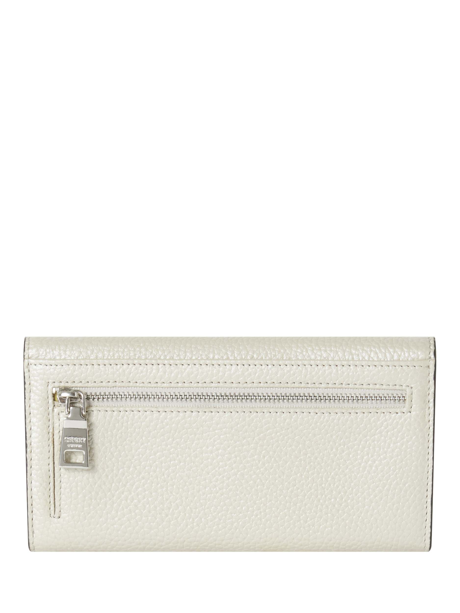 Product image 2 of 5, which shows OSPREY LONDON Hendrix Leather Matinee Purse, Metallic Silver