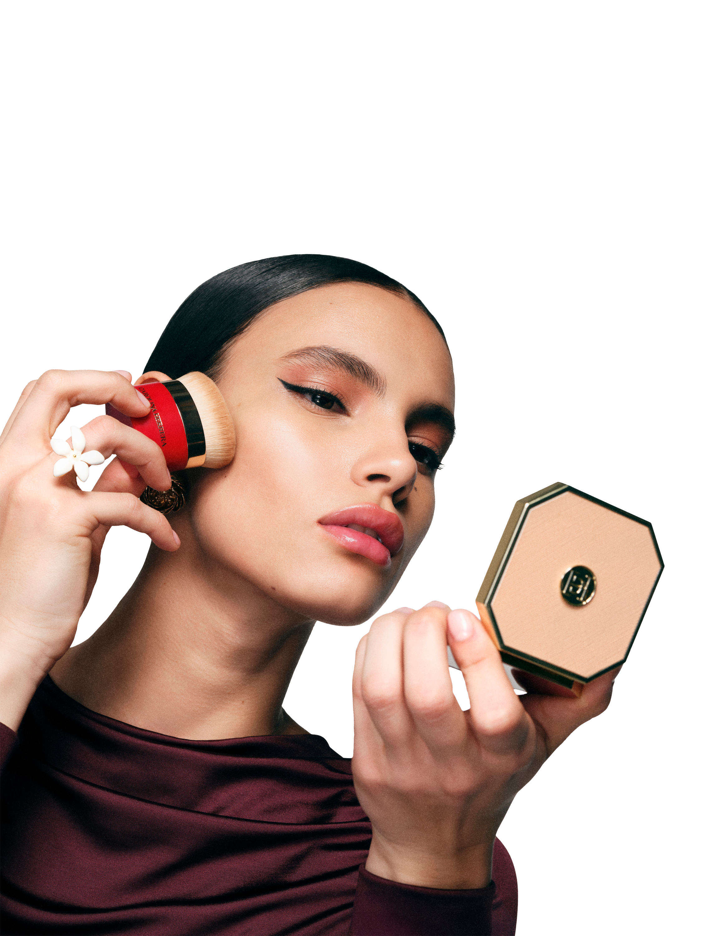 Product image 4 of 7, which shows Carolina Herrera Nude Couture Matte Bronzer, 30 Medium/Deep