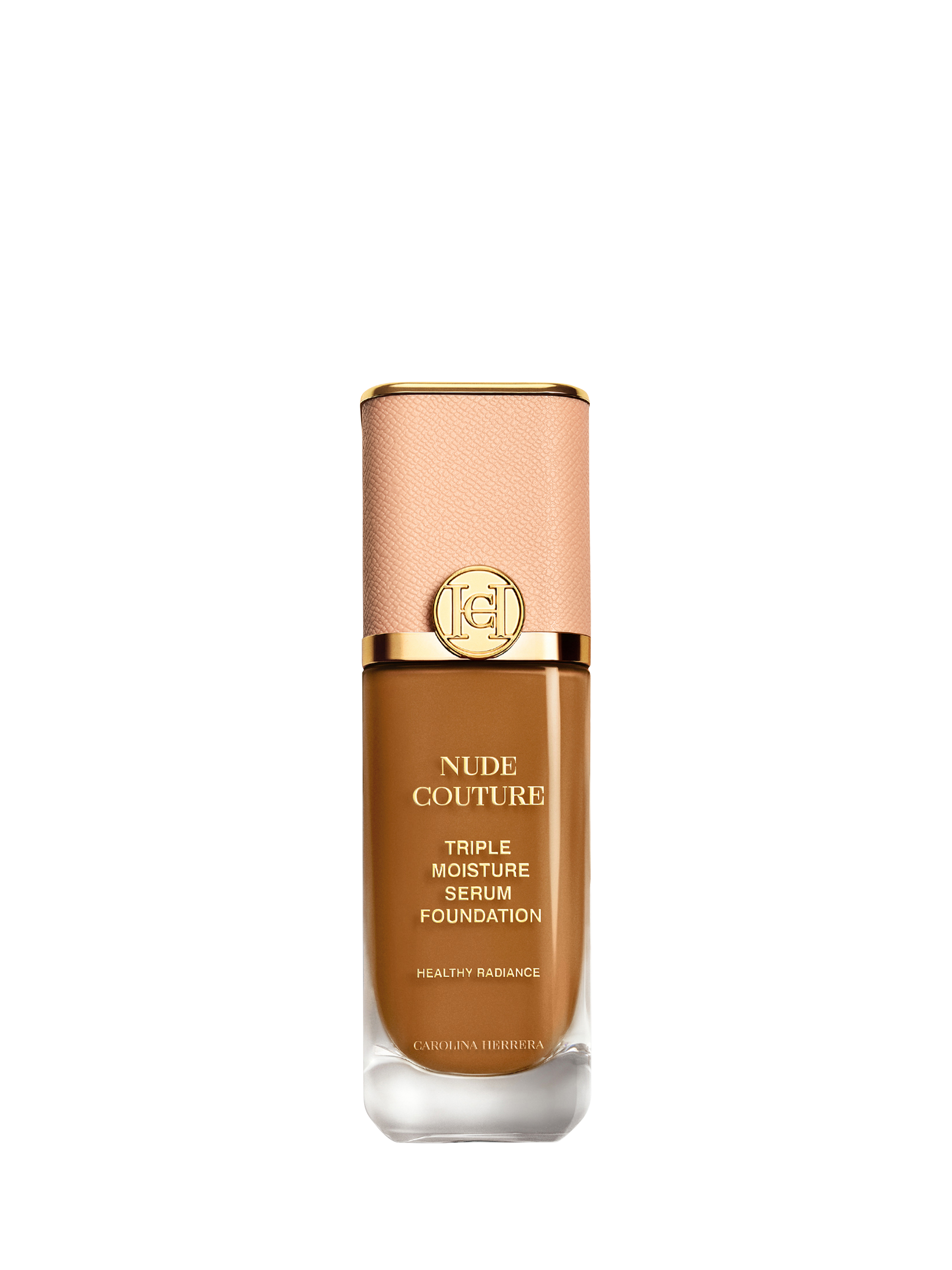 Product image 1 of 10, which shows Carolina Herrera Nude Couture Triple Moisture Serum Foundation, D420