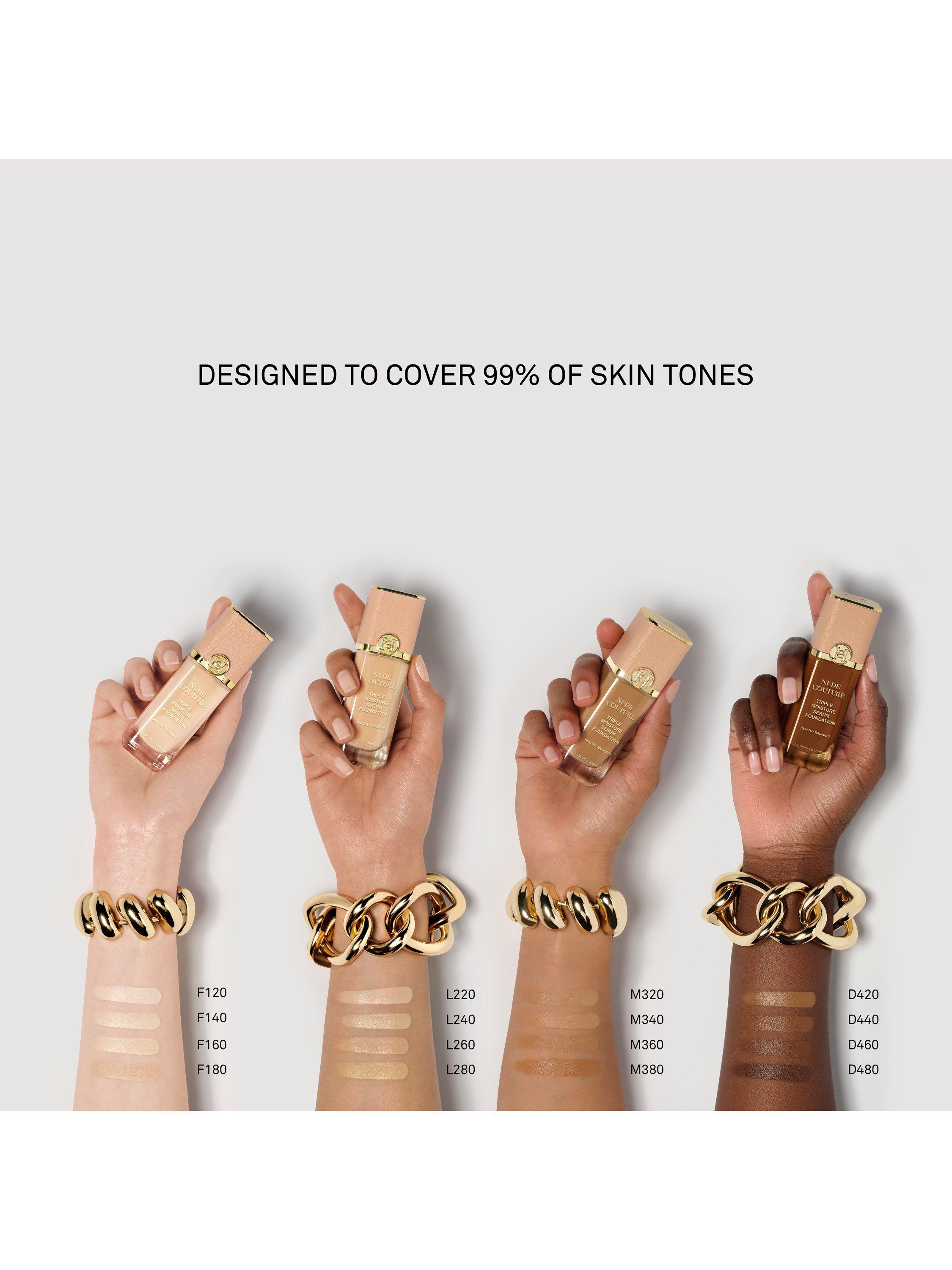 Product image 6 of 10, which shows Carolina Herrera Nude Couture Triple Moisture Serum Foundation, D420