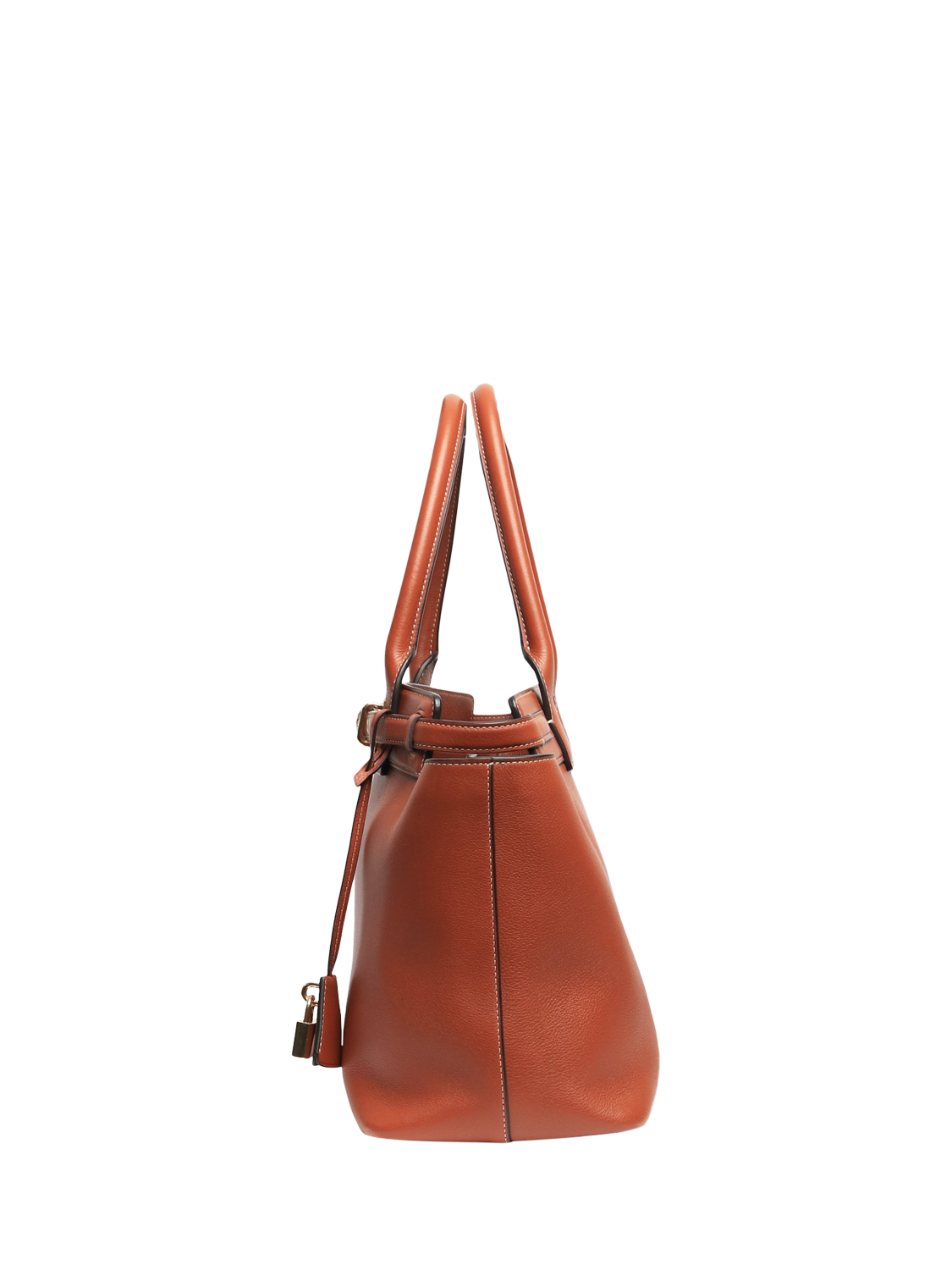 Product image 2 of 7, which shows Pre-loved CELINE Conti Leather Grab Bag, Tan
