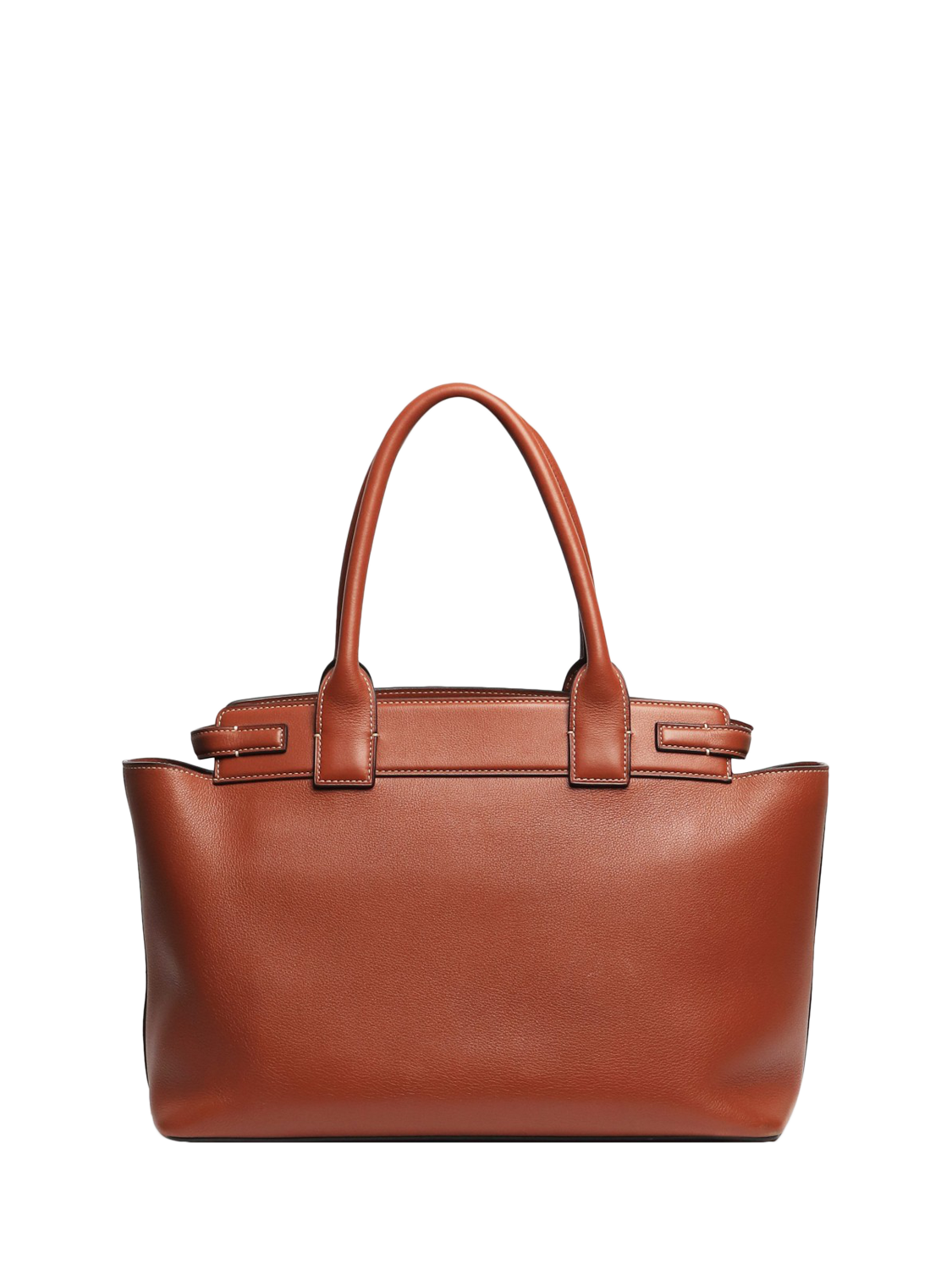 Product image 3 of 7, which shows Pre-loved CELINE Conti Leather Grab Bag, Tan
