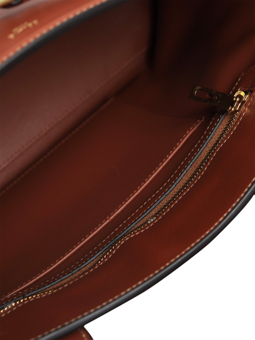 Product image 6 of 7, which shows Pre-loved CELINE Conti Leather Grab Bag, Tan