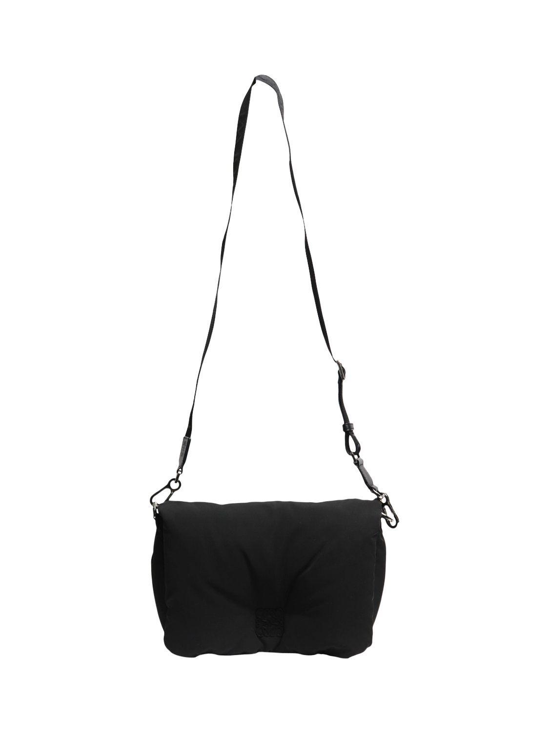 Product image 2 of 8, which shows Pre-loved LOEWE Goya Puffer Crossbody Bag, Black