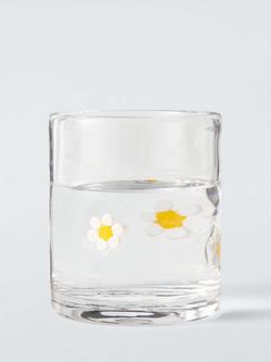 John Lewis Daisy Icon Glass Tumbler, 375ml, Clear - view 2, Clear