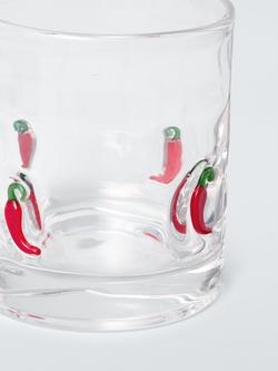 John Lewis Chilli Icon Glass Tumbler, 360ml, Clear - view 2, Multi