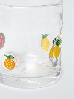 John Lewis Mixed Fruits Icon Glass Tumbler, 375ml, Clear - view 2, Multi