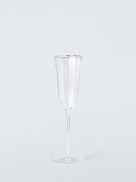 John Lewis Tulip Glass Champagne Flute, Set of 2, 160ml, Clear - view 2, Clear