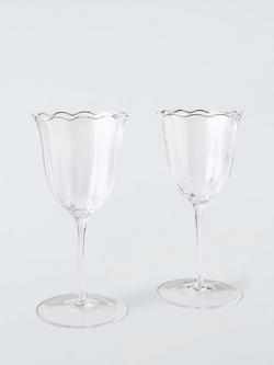 John Lewis Tulip Wine Glass, Set of 2, 100ml, Clear, Clear