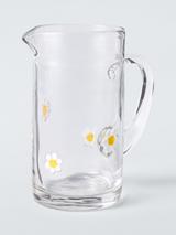 John Lewis Daisy Icon Glass Jug, 1.3L, Clear