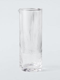 John Lewis Optic Glass Carafe, 1.2L, Clear, Clear