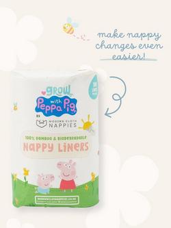 Modern Cloth Nappies x Peppa Pig Bamboo Disposable Nappy Liners - view 2, White