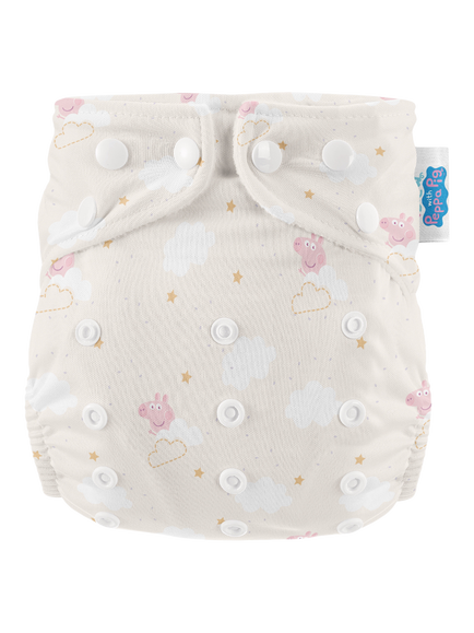 Modern Cloth Nappies Reusable Nappy, Clouds Peppa, One Size, Clouds Peppa