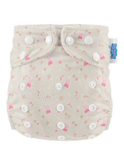 Modern Cloth Nappies Reusable Nappy, Peppa Floral, One Size, Peppa Floral