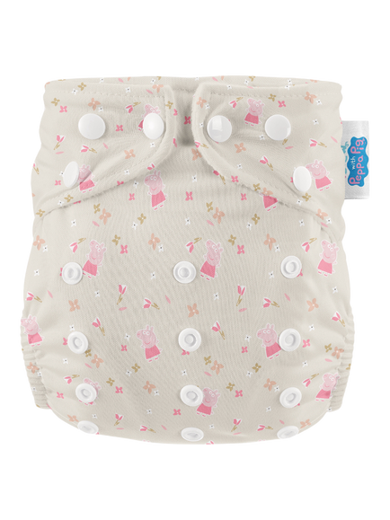 Modern Cloth Nappies Reusable Nappy, Peppa Floral, One Size, Peppa Floral