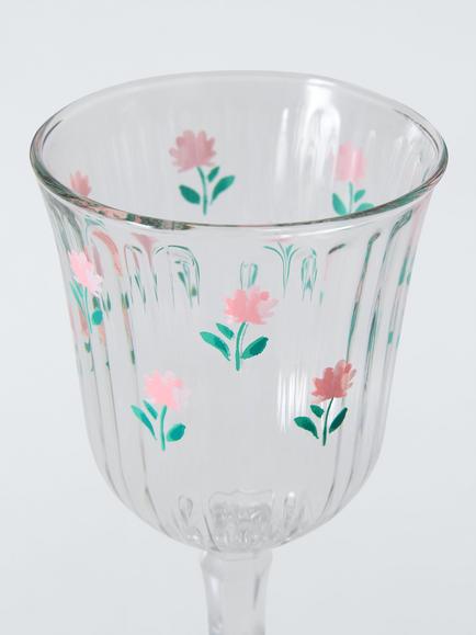 John Lewis Flora Wine Glass, 250ml, Clear - view 2, Multi