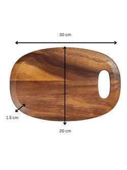 Tala Oblong Acacia Wood Chopping Board, 30cm - view 2, Acacia