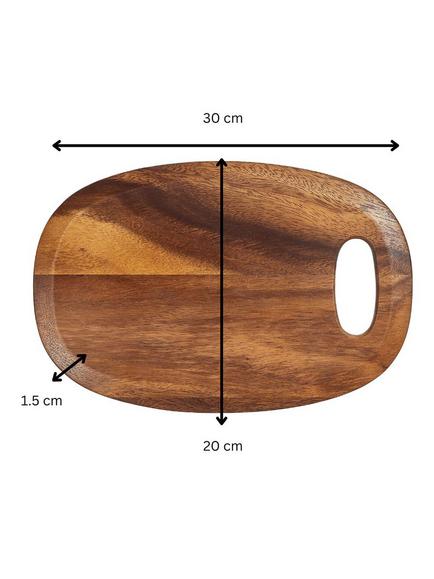 Tala Oblong Acacia Wood Chopping Board, 30cm - view 2, Acacia