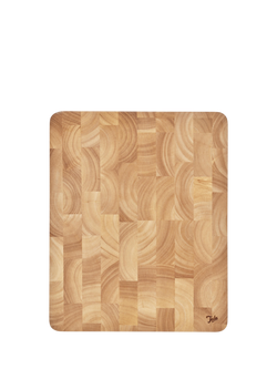 Tala Rectangular Rubber Wood End Grain Chopping Board, 37cm - view 2, Hevea