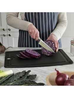 Epicurean Double Sided Non-Slip Chopping Prep Board, 24cm, Slate - view 2, Black Black