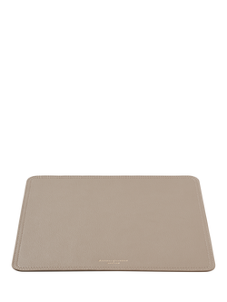 Aspinal of London Moleskin Soft Saffiano Travel Mouse Pad, Taupe, Taupe