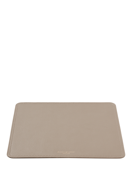 Aspinal of London Moleskin Soft Saffiano Travel Mouse Pad, Taupe, Taupe