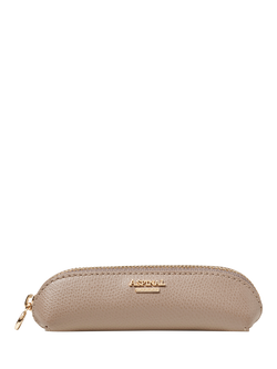 Aspinal of London Leather Baby Pen Case, Taupe, Taupe