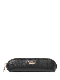 Aspinal of London Leather Baby Pen Case, Black, Black