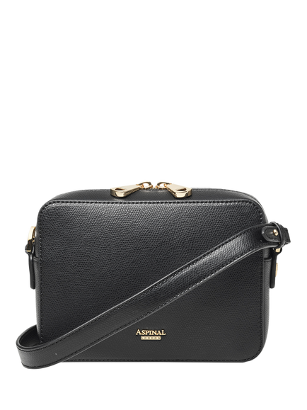 Aspinal of London Leather Crossbody Camera Bag, Black, Black
