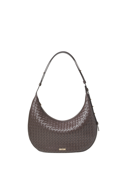Aspinal of London Hudson Leather Slouchy Handbag, Chocolate, Chocolate