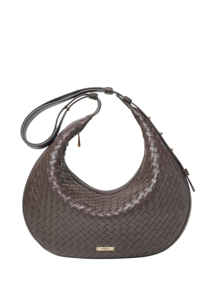Aspinal of London Hudson Leather Slouchy Handbag, Chocolate - view 2, Chocolate