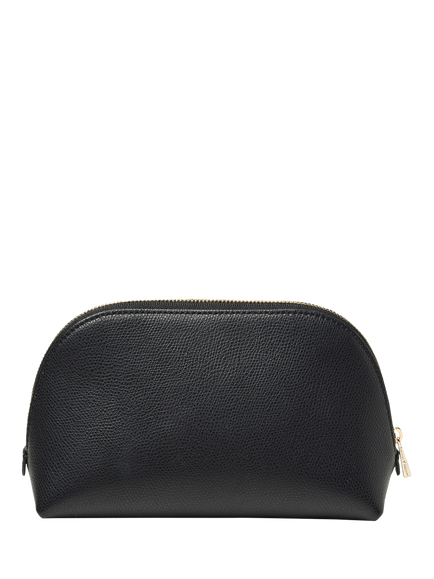 Aspinal of London Leather Classic Makeup Cosmetic Case, Black - view 2, Black