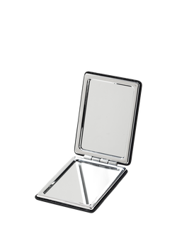Aspinal of London Leather Compact Mirror, Black - view 2, Black