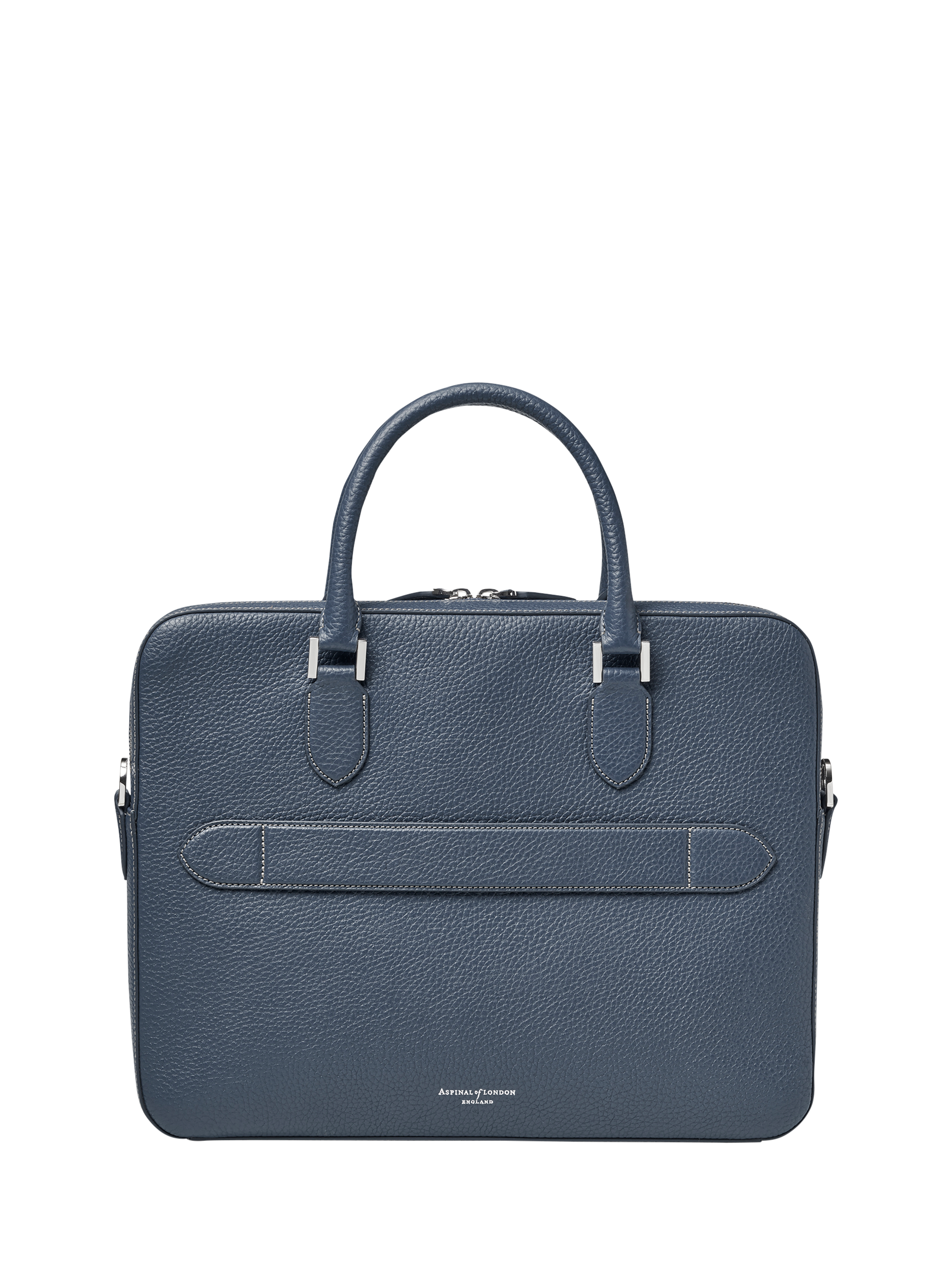 Product image 3 of 10, which shows Aspinal of London Leather Slim Briefcase, Brit