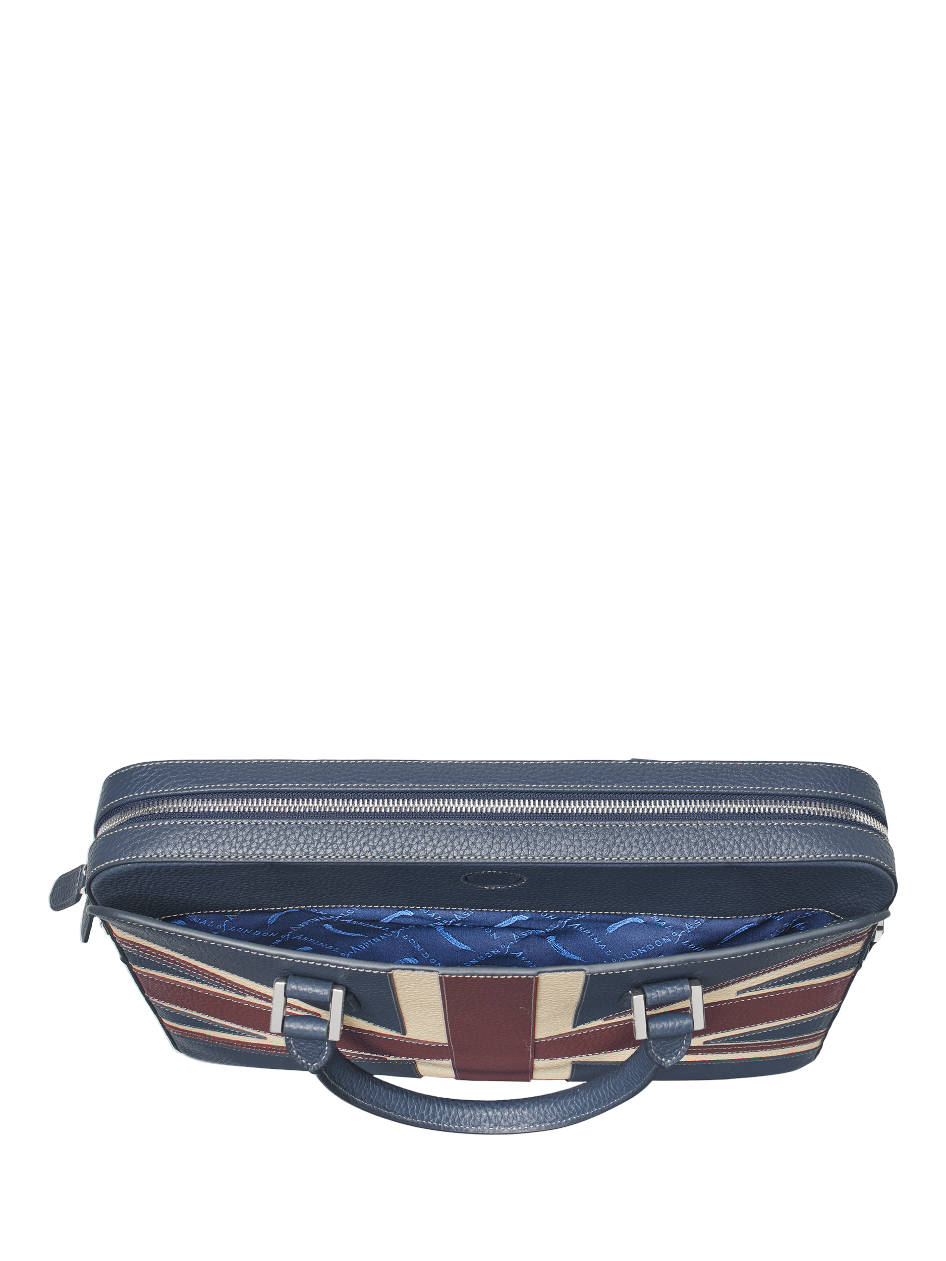 Product image 5 of 10, which shows Aspinal of London Leather Slim Briefcase, Brit