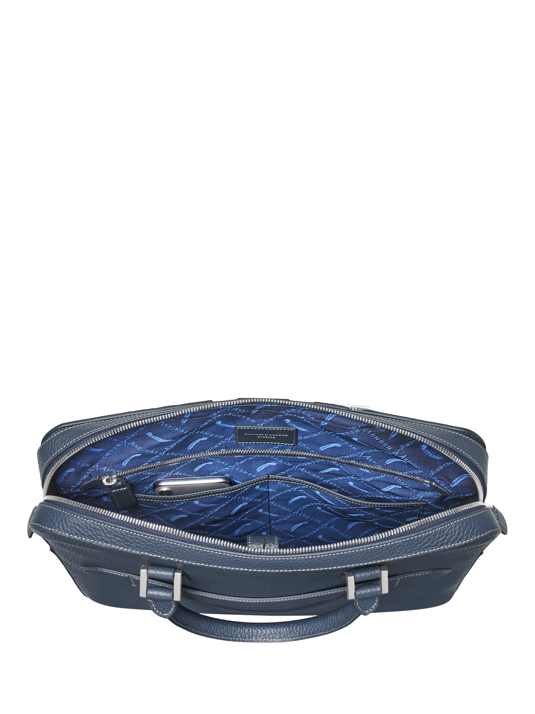 Product image 7 of 10, which shows Aspinal of London Leather Slim Briefcase, Brit