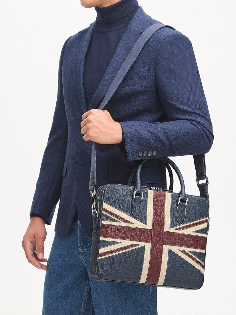 Product image 10 of 10, which shows Aspinal of London Leather Slim Briefcase, Brit