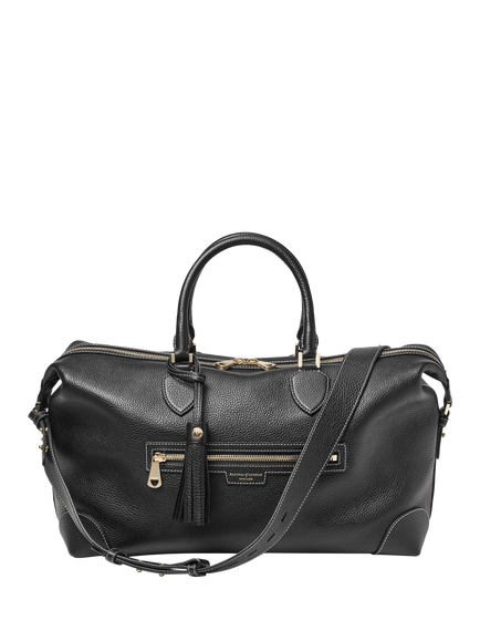 Aspinal of London The Hudson Pebble Leather Bag, Black, Black