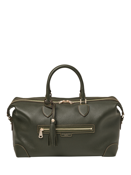 Aspinal of London The Hudson Pebble Leather Bag, Green - view 2, Green